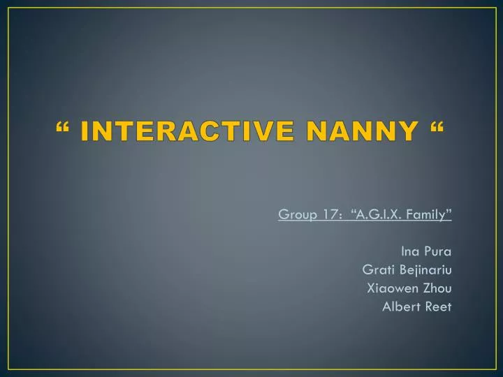 interactive nanny