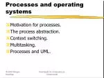 Processes and operating systems - slide 1