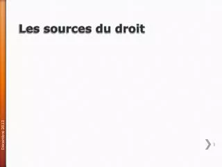 les sources du droit
