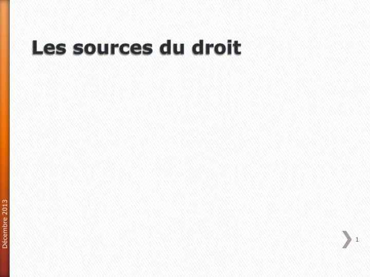 les sources du droit