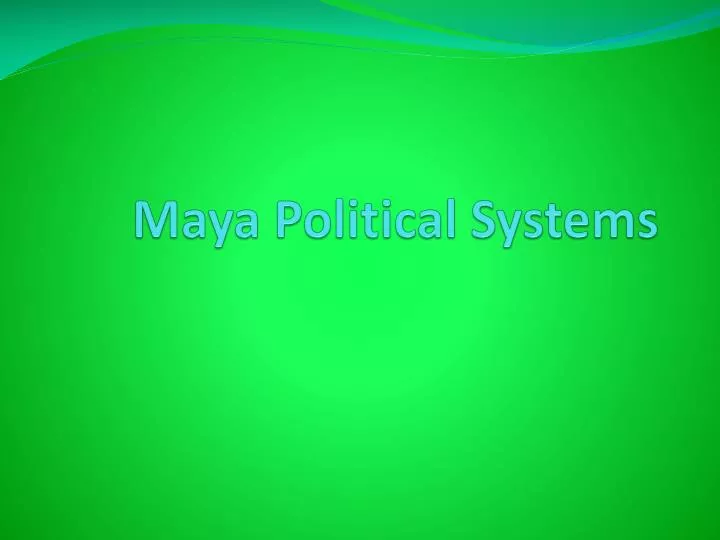 maya political systems
