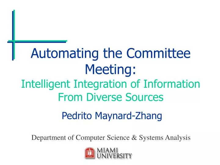 automating the committee meeting intelligent integration of information from diverse sources
