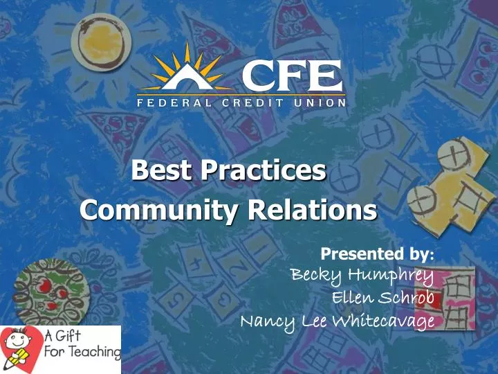 best practices community relations
