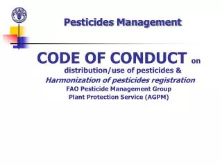 Pesticides Management