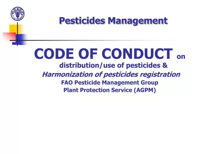 pesticides management