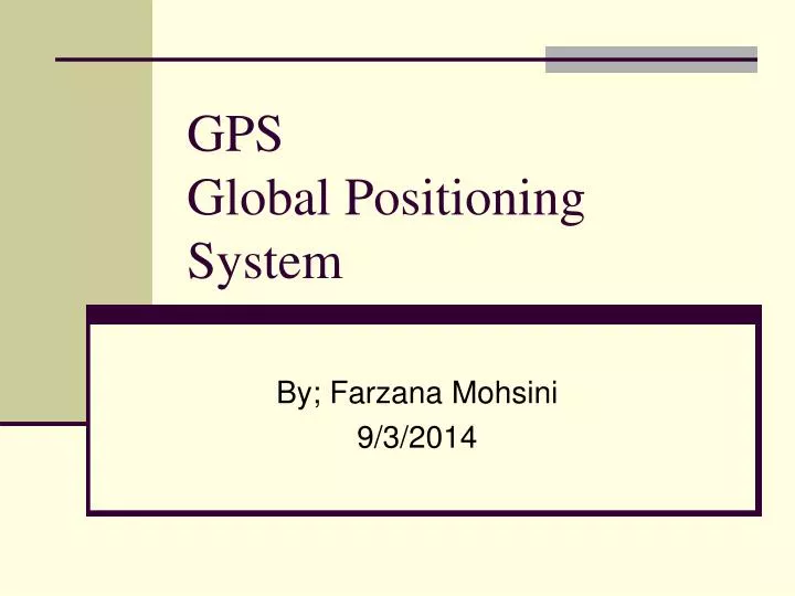 gps global positioning system
