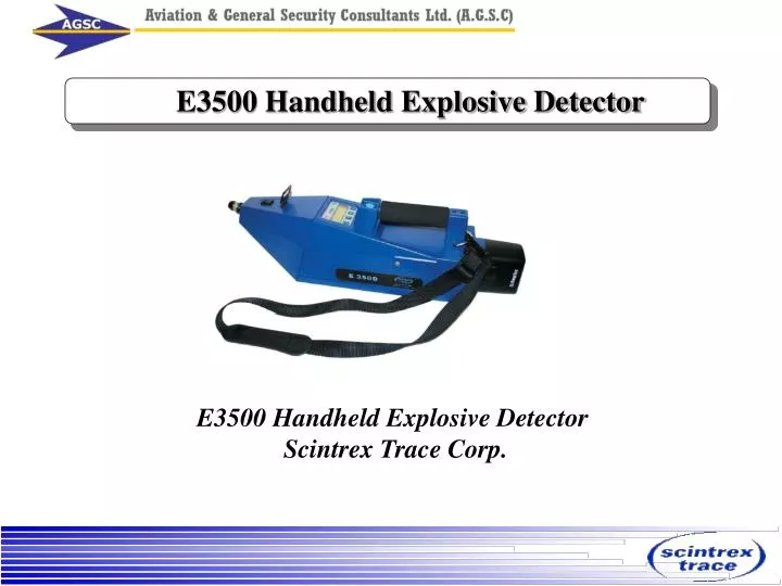 e3500 handheld explosive detector