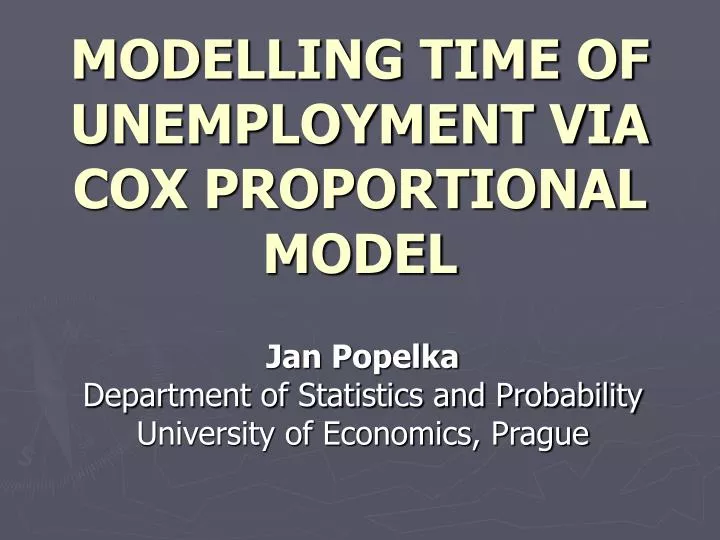 modelling time of unemployment via cox proportional model