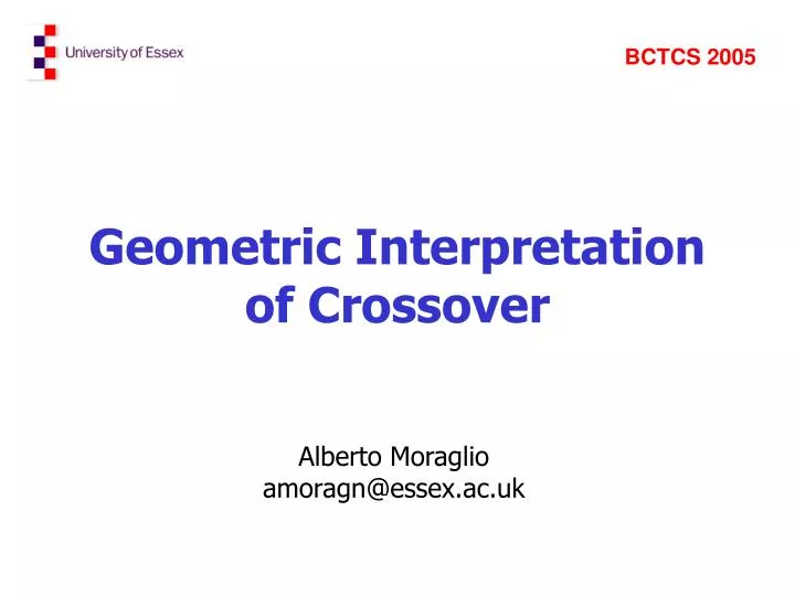 geometric interpretation of crossover