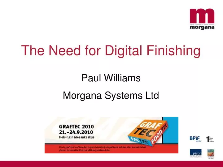 the need for digital finishing