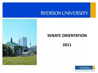 SENATE ORIENTATION 2011