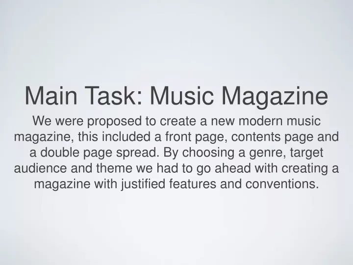 main task music magazine