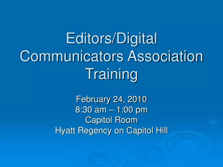 editors digital communicators association training