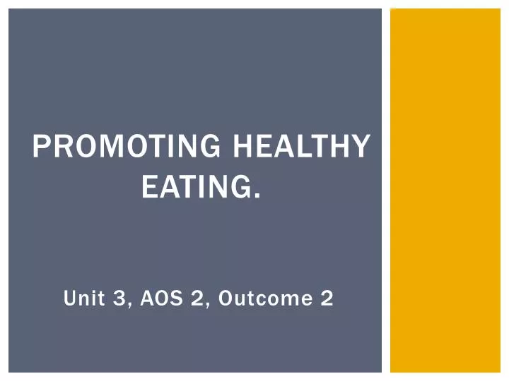 promoting healthy eating