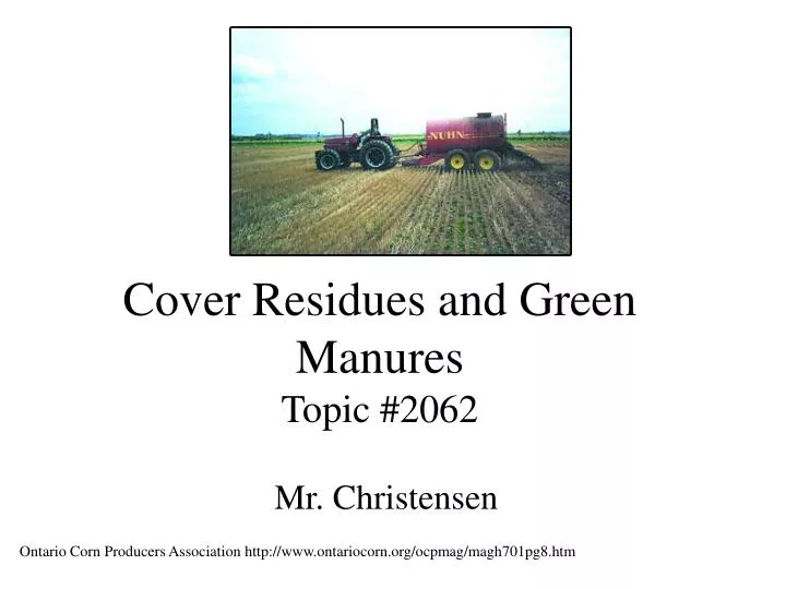 cover residues and green manures topic 2062