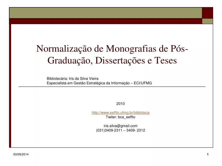 normaliza o de monografias de p s gradua o disserta es e teses