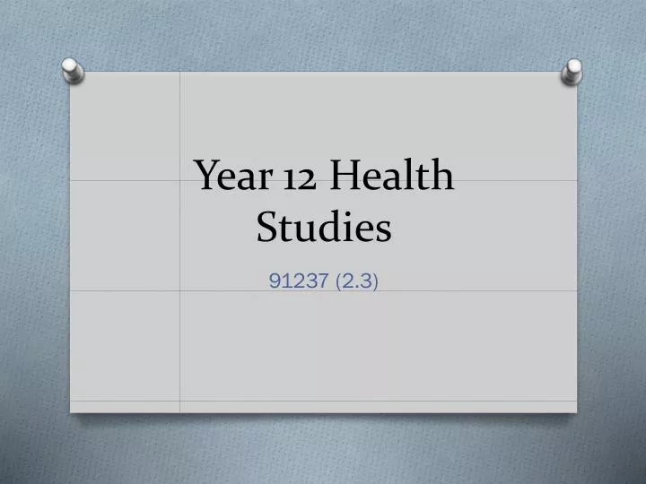 year 12 health studies