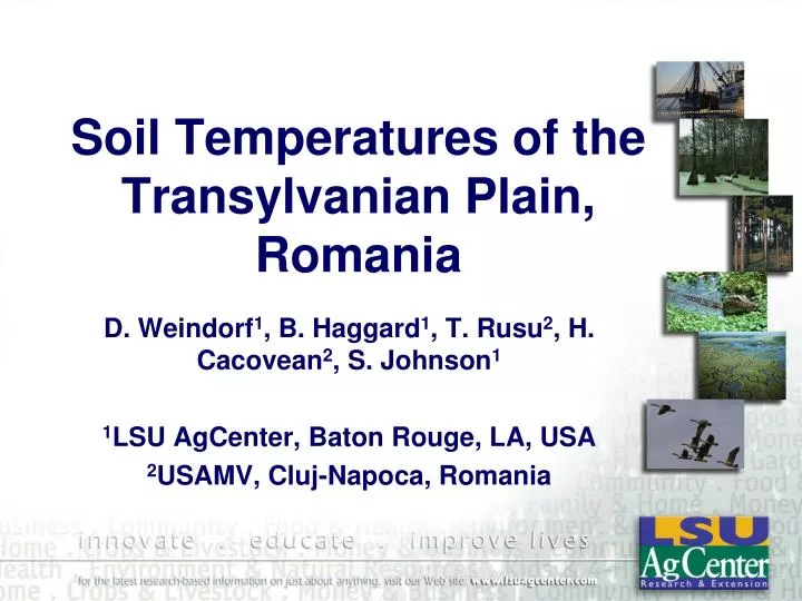soil temperatures of the transylvanian plain romania