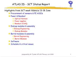ATLAS ID - SCT Status Report
