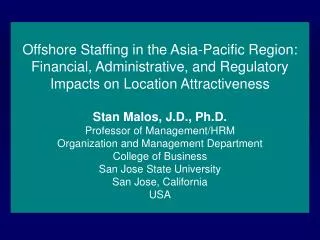 Offshore Staffing in the Asia-Pacific Region: