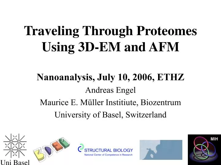 traveling through proteomes using 3d em and afm