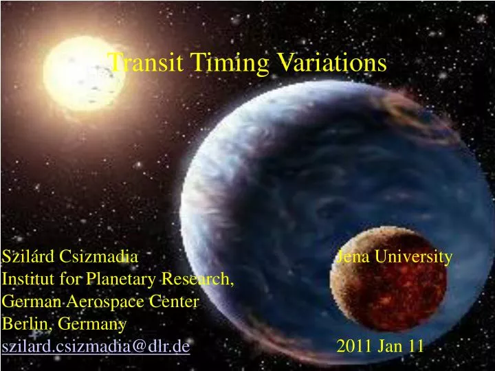transit timing variations