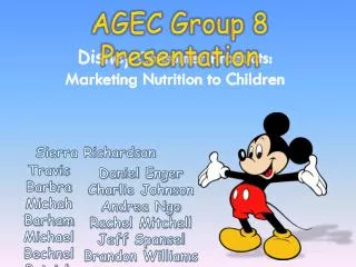 Disney Consumer Products: Marketing Nutrition to Children