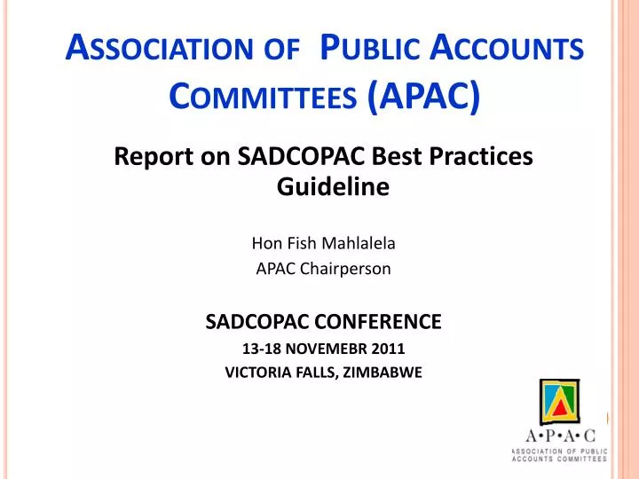 association of public accounts committees apac