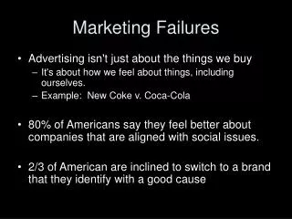 Marketing Failures
