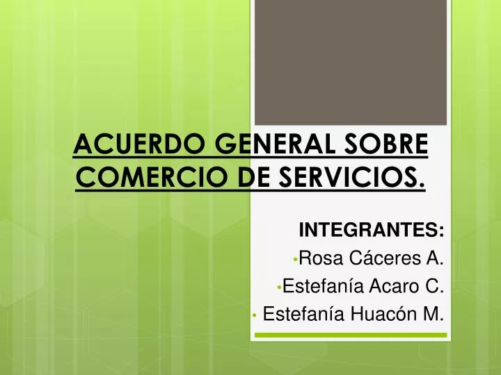 acuerdo general sobre comercio de servicios