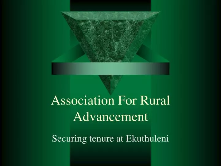 association for rural advancement