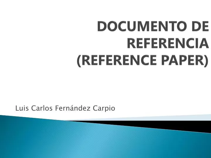 documento de referencia reference paper