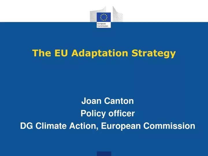 the eu adaptation strategy