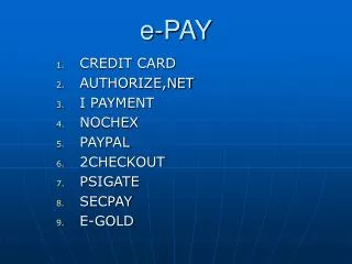 e pay