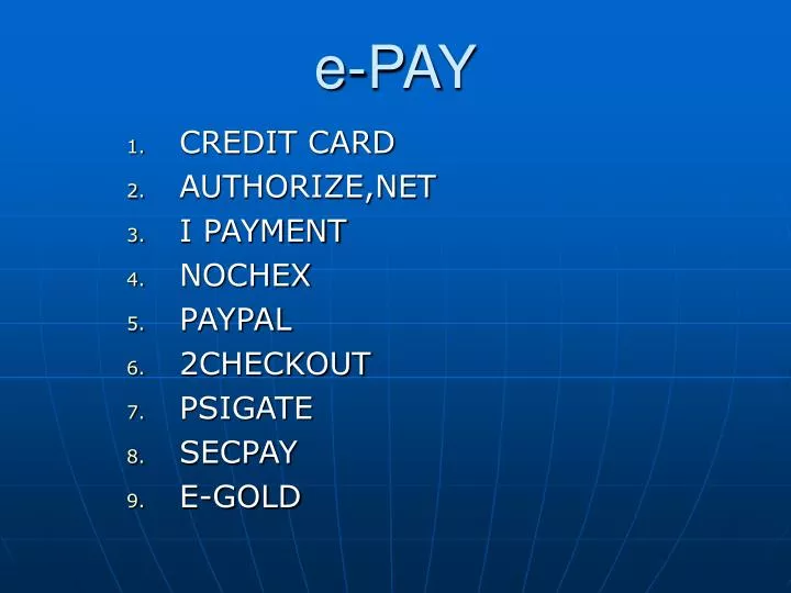 e pay