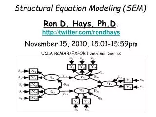 Structural Equation Modeling (SEM)