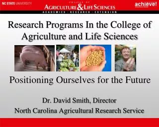 Research Programs In the College of Agriculture and Life Sciences