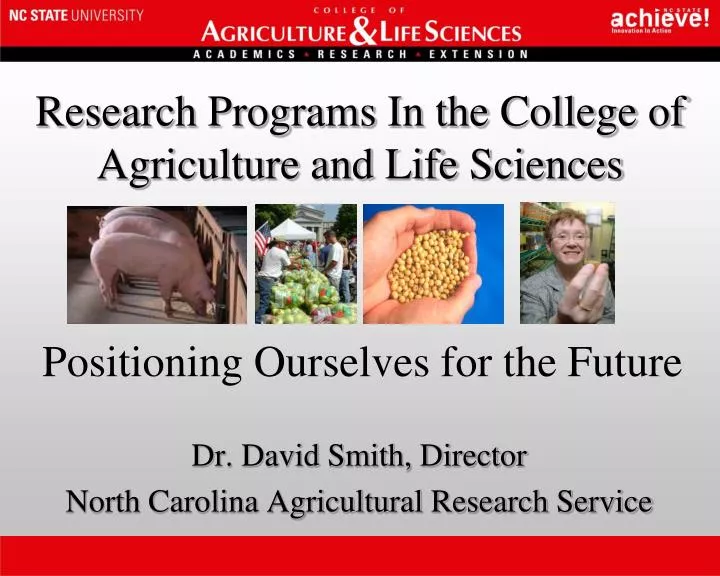 research programs in the college of agriculture and life sciences
