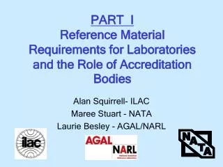 PART I Reference Material Requirements for Laboratories and the Role of Accreditation Bodies