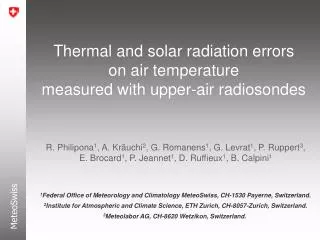 Thermal and s olar r adiation errors o n air temperature