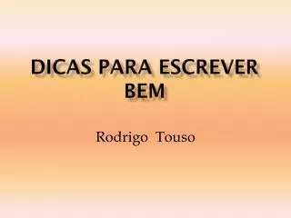 dicas para escrever bem