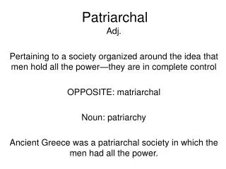Patriarchal
