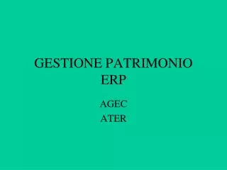 gestione patrimonio erp
