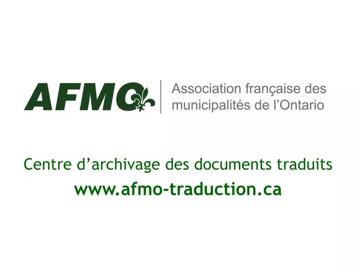 centre d archivage des documents traduits www afmo traduction ca