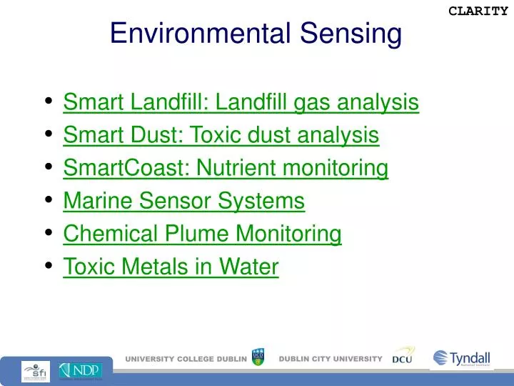 environmental sensing