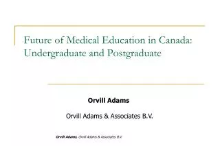 Future of Medical Education in Canada: Undergraduate and Postgraduate