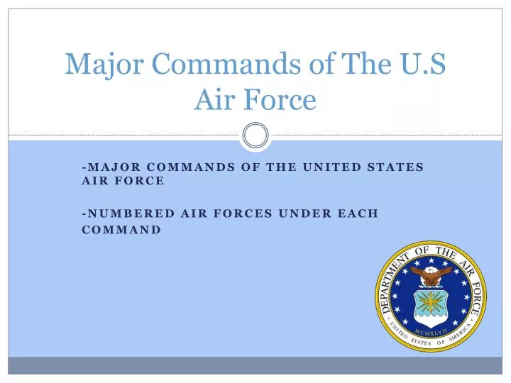 major commands of the u s air force