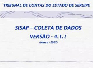 sisap coleta de dados vers o 4 1 1 mar o 2007