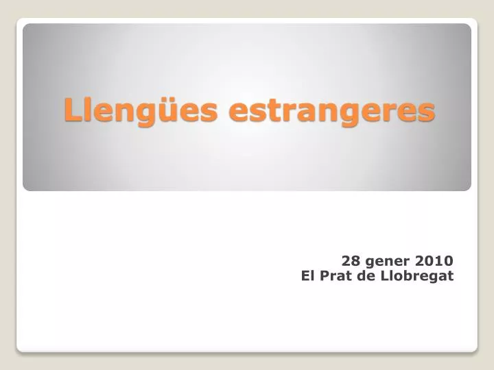 lleng es estrangeres