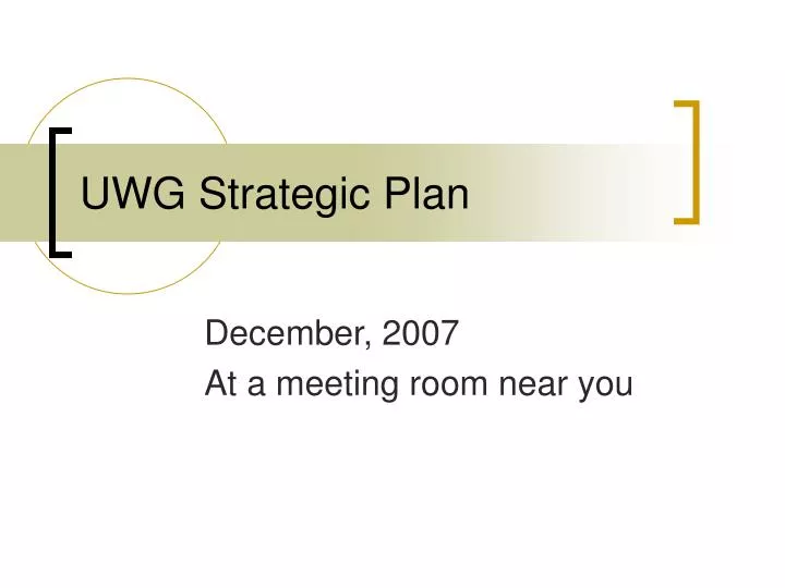 uwg strategic plan